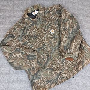VTG Carhartt Mens Size 2XL Reg Mossy Oak Camouflage Quilted Jacket Made in USA
